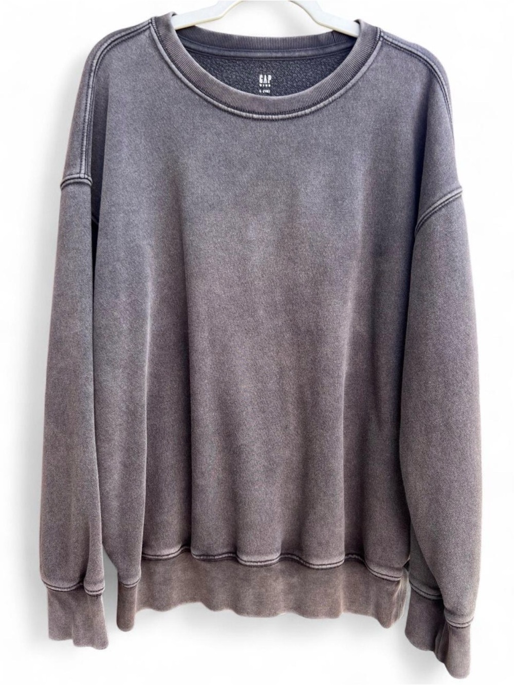 Gap Kids Washed Charcoal Fleece Crewneck Sweatshirt Size 10